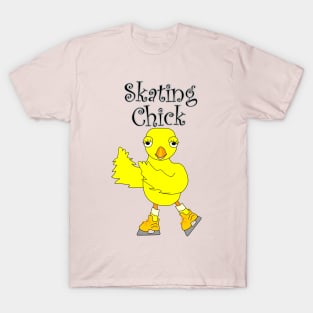 Skating Chick Text T-Shirt